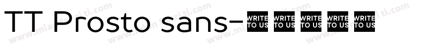 TT Prosto sans字体转换